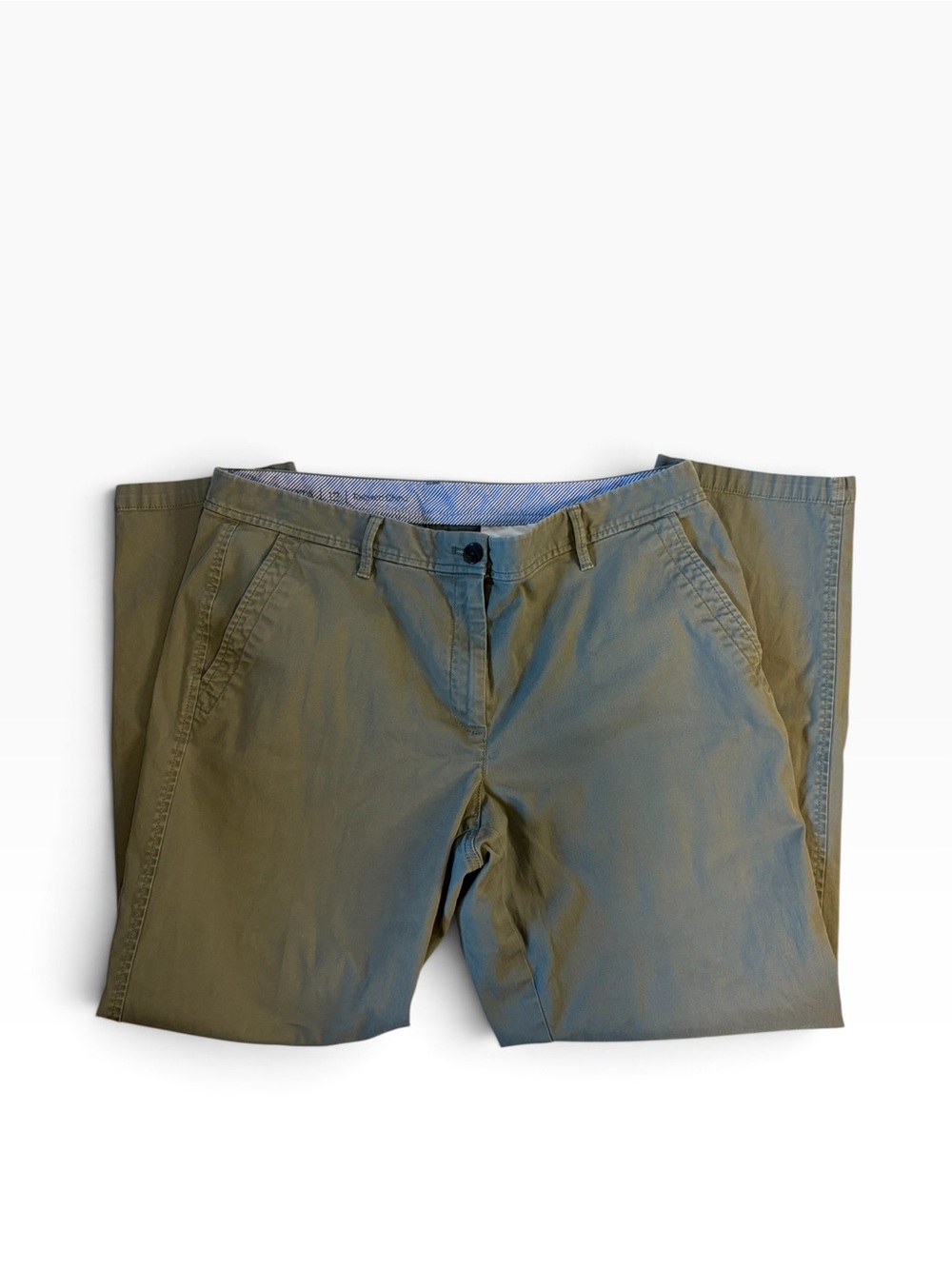 Talbots Relaxed Chino Pants Women’s 12 Olive Green Straight Leg